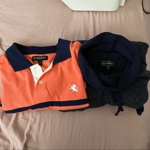 Men’s Express Bundle. Polo size M & sweater size L